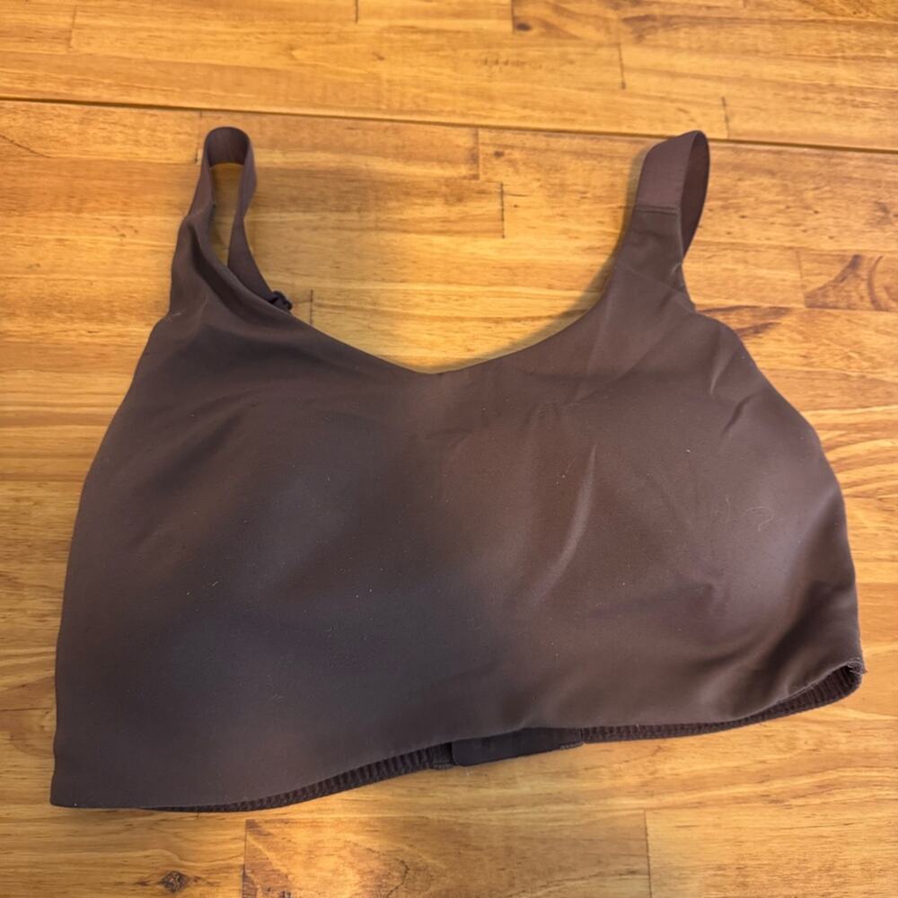 Lululemon In Alignment Sports Bra Light Support Java Brown Size 34D - Picture 3 of 6